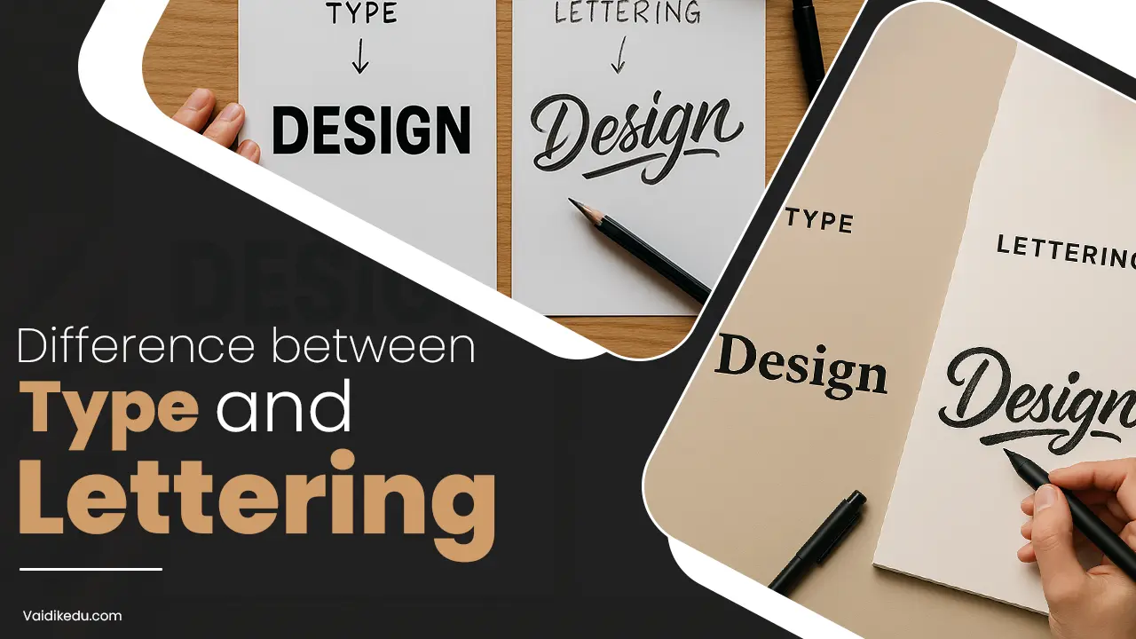Difference Between Type And Lettering - Vaidik Eduservices